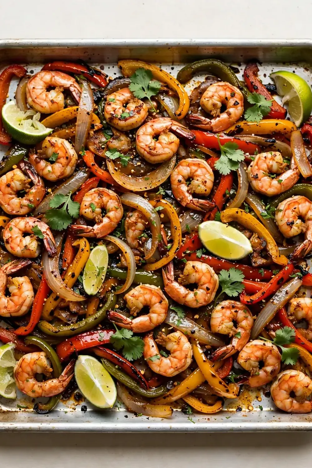 Sheet Pan Chili Lime Shrimp Fajitas