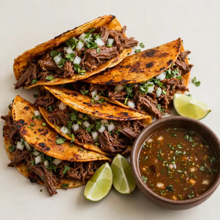 Beef Birria Tacos With Consommé