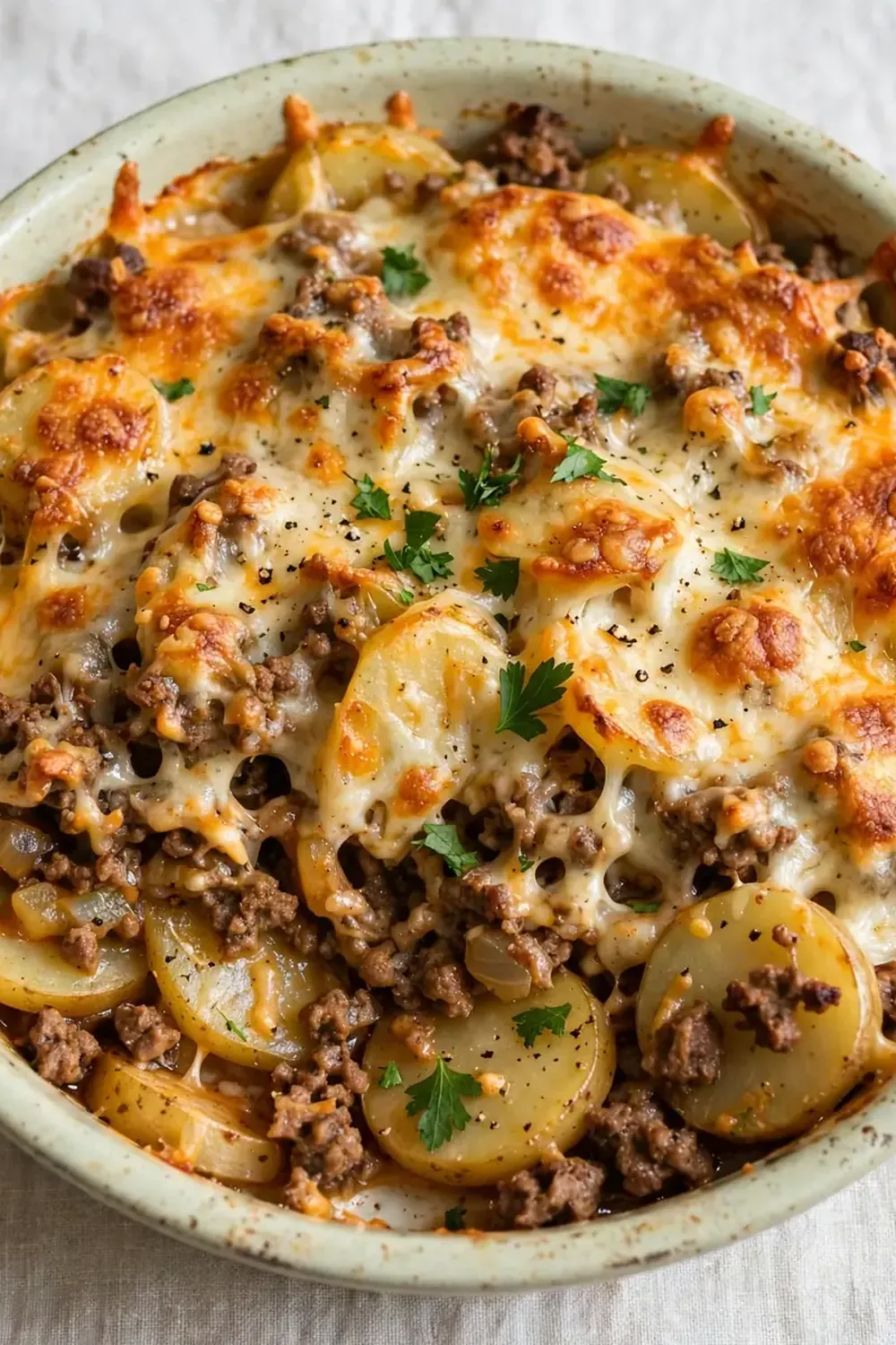 Cheesy Beef and Potato Casserole