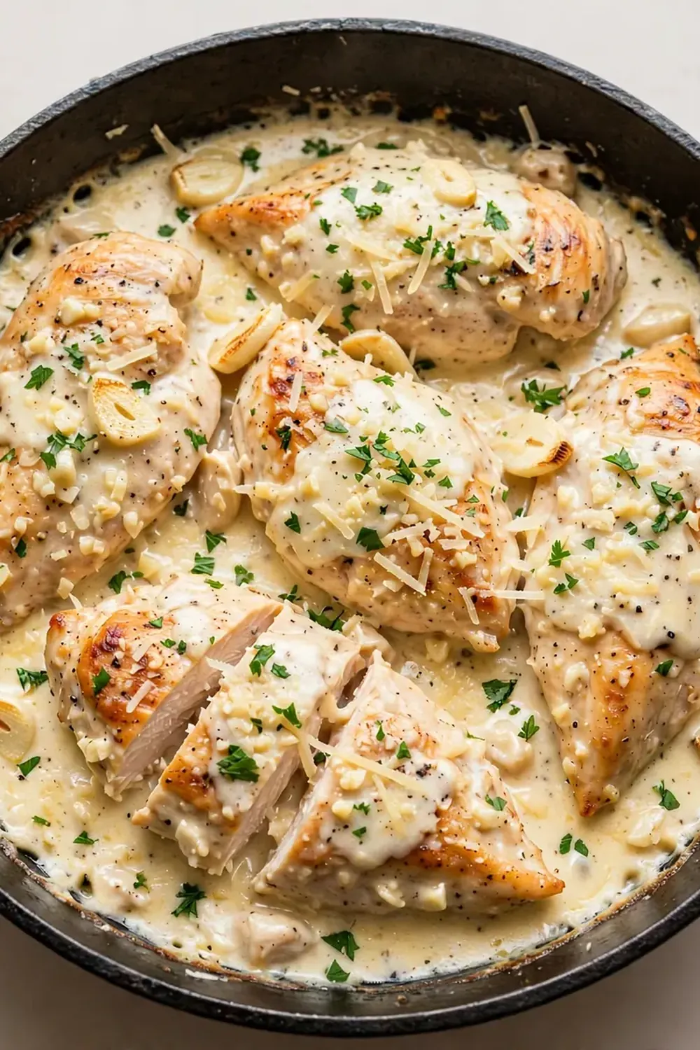 Creamy Garlic Parmesan Chicken Skillet