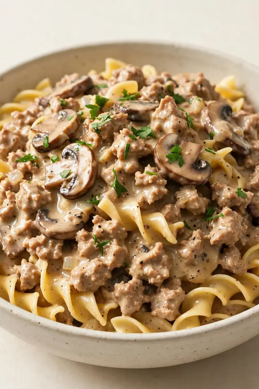 Easy Ground Turkey Stroganoff
