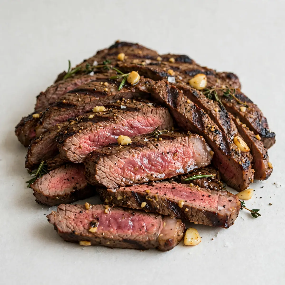Grilled Flank Steak With Garlic Marinade