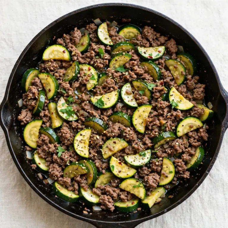 Ground Beef And Zucchini Skillet (Low-Carb)