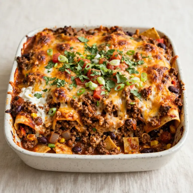 Ground Beef Enchilada Casserole