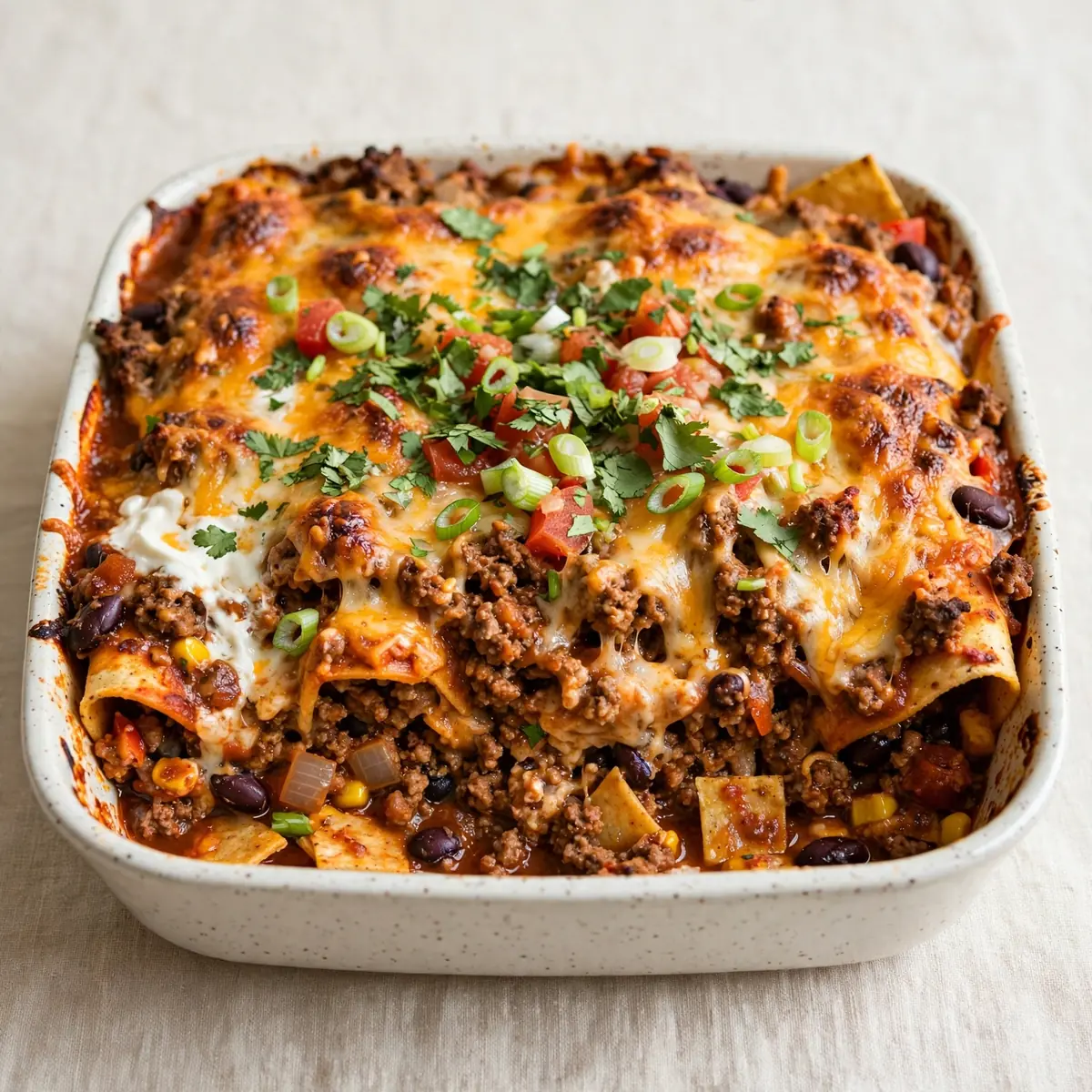 Ground Beef Enchilada Casserole
