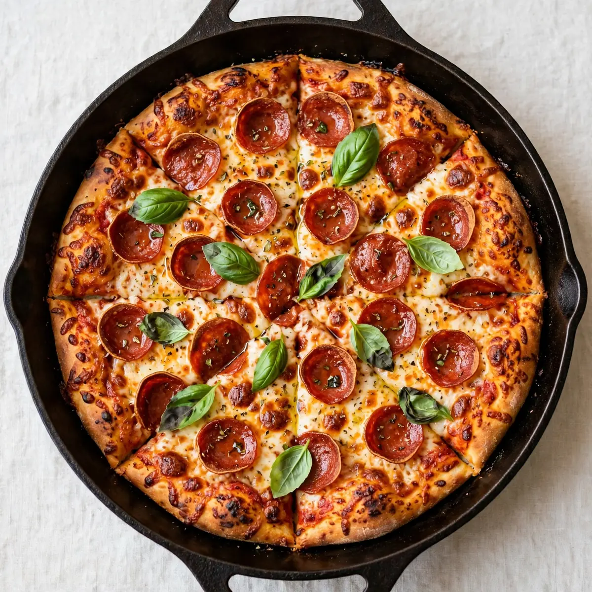 Quick 15-Minute Cast Iron Skillet Pizza