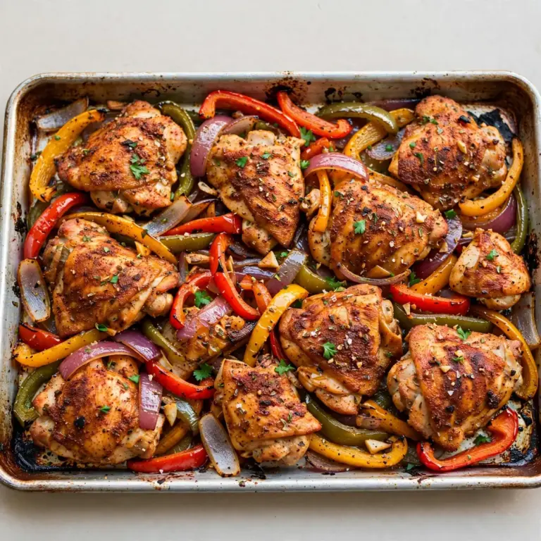 Sheet Pan Cajun Chicken and Peppers: 20-Minute Dinner