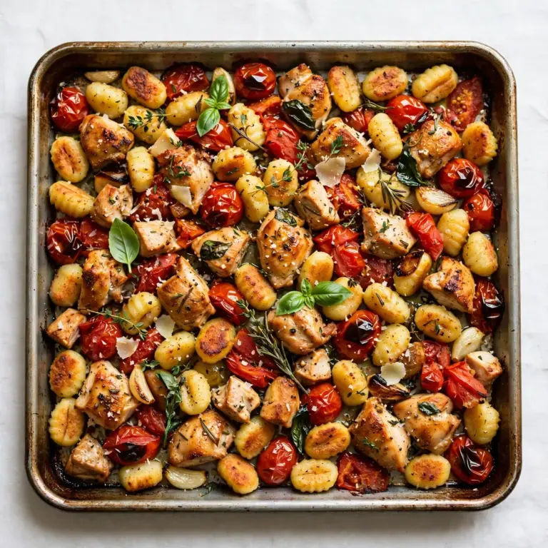 Sheet Pan Chicken Gnocchi and Tomatoes for Busy Weeknights
