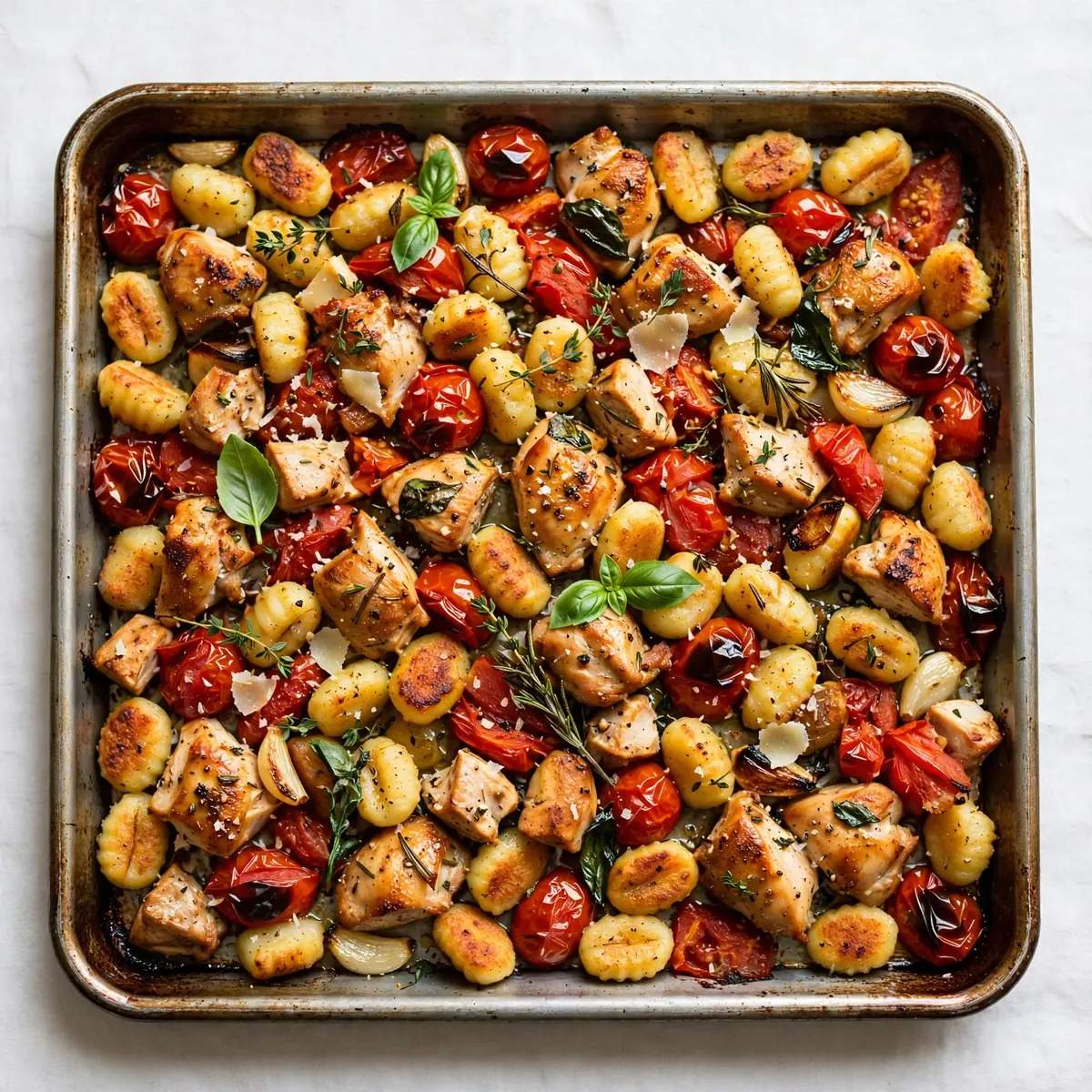 Sheet Pan Chicken Gnocchi and Tomatoes for Busy Weeknights