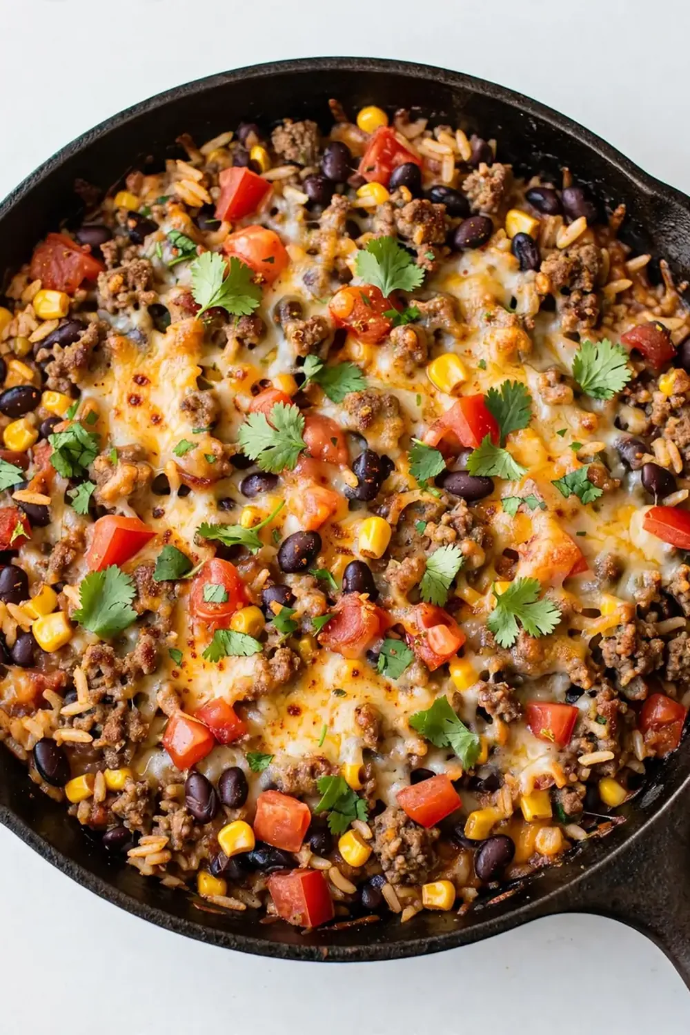 Tex-Mex Ground Beef and Rice Skillet
